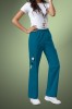 Cherokee Core Stretch Womens Mid Rise Pull-On Pant Cargo Scrub Pants 4005, Caribbean Blue