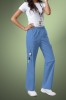 Cherokee Core Stretch Womens Mid Rise Pull-On Pant Cargo Scrub Pants 4005, Sky Blue