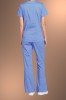 Cherokee Core Stretch Womens Mock Wrap Scrub Top 4728, Sky Blue