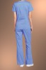 Cherokee Core Stretch Womens Mock Wrap Scrub Top 4728, Sky Blue