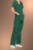 Cherokee Core Stretch Womens Mock Wrap Scrub Top 4728, Hunter Green