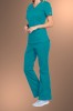 Cherokee Core Stretch Womens V Neck Scrub Top 4710, Teal Blue