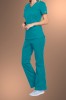 Cherokee Core Stretch Womens V Neck Scrub Top 4710, Teal Blue