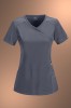 Cherokee Infinity Women's Mock Wrap Scrub Top 2625A, Pewter