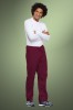 Cherokee Originals Unisex Drawstring Cargo Scrub Pants 4100, Wine