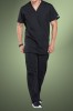 Cherokee Originals Unisex V-Neck Patch Pockets Scrub Top 4876, Black