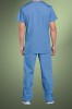 Cherokee Originals Unisex V-Neck Patch Pockets Scrub Top 4876, Sky Blue