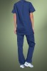 Cherokee Originals Unisex V-Neck Patch Pockets Scrub Top 4876, Navy