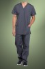 Cherokee Originals Unisex V-Neck Patch Pockets Scrub Top 4876, Pewter