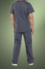 Cherokee Originals Unisex V-Neck Patch Pockets Scrub Top 4876, Pewter