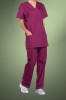 Cherokee Originals Unisex V-Neck Patch Pockets Scrub Top 4876, Wine