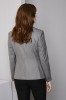 Ladies Contemporary One Button Blazer, Pale Grey