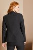 Ladies Contemporary Two Button Blazer (Regular), Charcoal