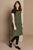 Popper Strap Apron with Pocket, Olive