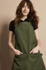 Popper Strap Apron with Pocket, Olive