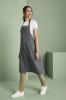 Popper Strap Apron with Pocket, Graphite