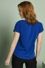 Slash Neck Blouse, Cobalt Blue