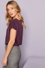 Slash Neck Blouse, Plum