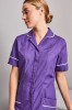 Ladies Healthcare Tunic, Purple/White