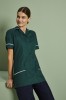 Ladies Healthcare Tunic, Bottle Green/White