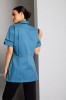 Ladies Healthcare Tunic, Turquoise/Navy