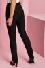 Ladies Slim Leg Pants, Unhemmed, Black