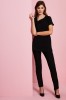 Ladies Slim Leg Pants, Unhemmed, Black