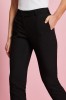 Qualitas pantalon style Slim jambe, femme, Noir, Non ourlés8