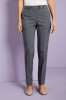 Qualitas pantalon style Slim jambe, femme, Graphite, Non ourlés