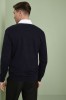 Pull homme en col V, Bleu marine2