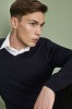 Men's V-neck Jumper, Navy