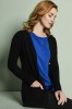 Ladies Semi Fitted V Neck Cardigan, Black 