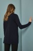 Ladies Semi Fitted V Neck Cardigan, Navy