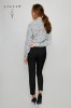 Jigsaw X Long Sleeve Shirt Blouse, Black Leopard