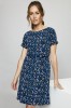 Pattern Shift Dress, Navy Ink Drop