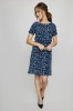 Pattern Shift Dress, Navy Ink Drop