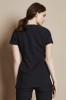 V-Neck Linen Blend Tunic, Black