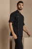 Select Men's Asymmetrical Tunic, Black 