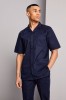 Classic Collar Healthcare Tunic, Navy with Navy Trim