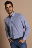 Men's Long Sleeve Check Shirt, Blue Check