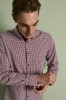 Men's Long Sleeve Check Shirt, Red Check