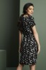 Pattern Shift Dress, Black/White Etched Spot