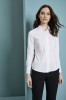 Modern Fit Long Sleeve Blouse with Stretch, White 