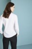 Modern Fit Long Sleeve Blouse with Stretch, White 