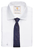 Prato Slim Fit Shirt Cotton Herringbone White H/B