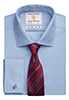 Prato Slim Fit Shirt Cotton Herringbone Blue H/B