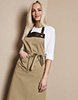 Premier Espresso Bib Apron, Khaki/Brown