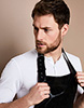 Premier Faux Leather Bib Apron, Black