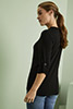 Premier Female Long John Roll-Sleeve T-shirt, Black