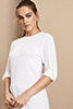 T-shirt long à manches retroussé Premier Femme, blanc6